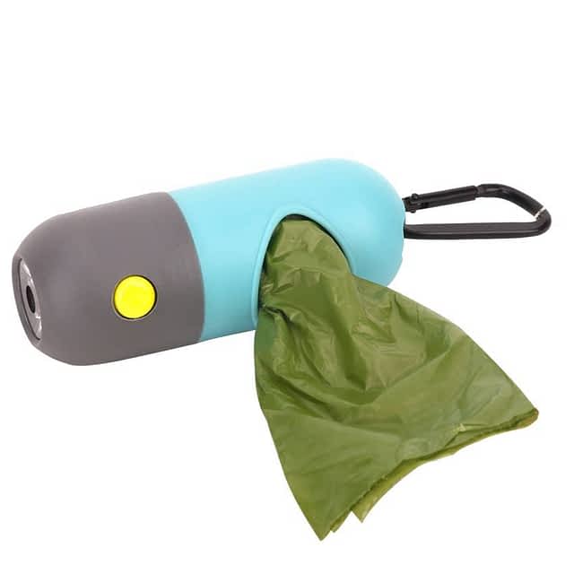 Poop Bags Dispenser with LED flashlight