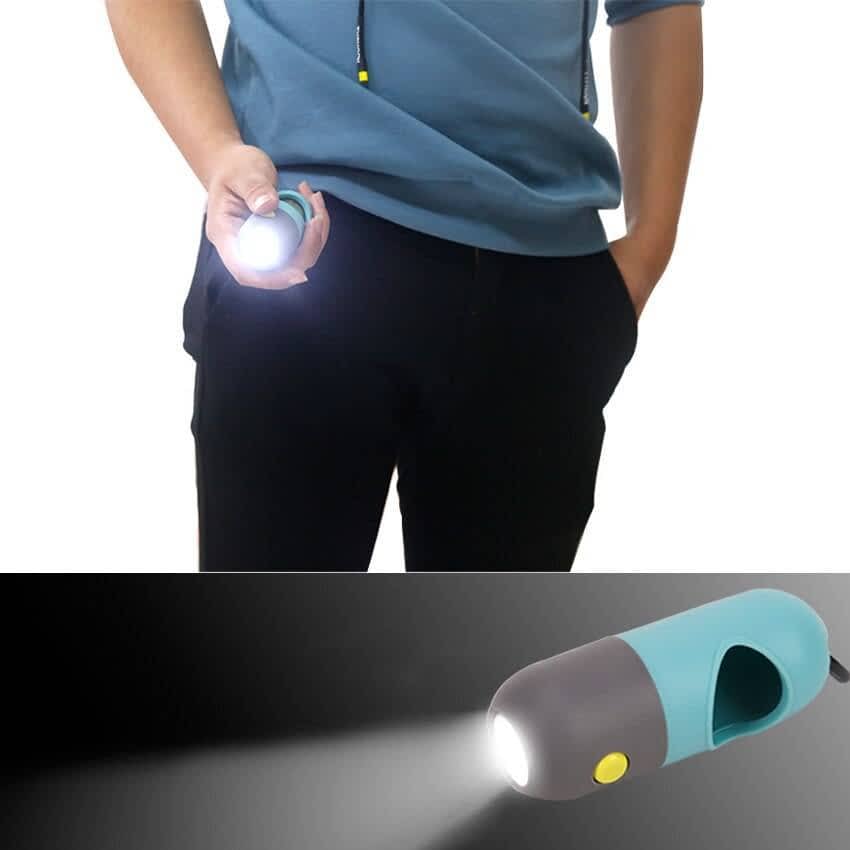 Poop Bags Dispenser with LED flashlight